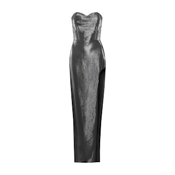 1940s style evening dress Clemence Mini Dress Silver