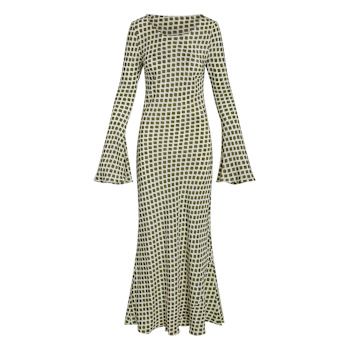 green emerald velvet dress White Silk Crepe Dress main image 0