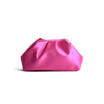 Royal Fuchsia Satin Evening Bag
