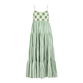 wolf and badger green dress Wolf And Badger Green Long Dress by Wolf and Badger