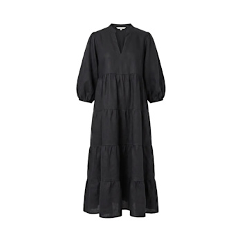 linen sun dresses uk Women's Linen Sun Dress - Black main image 0