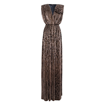 slim fit dress slacks Grecian Black Gold Maxi Kaftan – Ino Mei main image 0