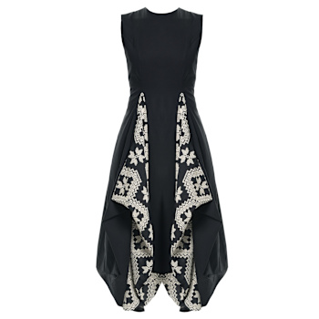 wolf and badger black dress Long With Cascading Slits Ruffles, Sequined Details Normal fit Wolf & Badger | Just