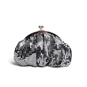 Sparkling Elegance Silver Sequin Bag