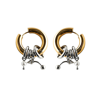VONALA 925 Sterling Silver Hoop Earrings Pig/Dog/Axolotl/Penguin