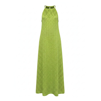 lime green beach dress Satin Neon Short Summer Dress for Ladies in Green