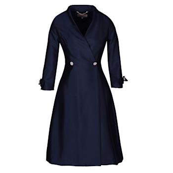 blue snake dress Snake Garden Blue Long Sleeve Mini Dress – Hemline Birmingham main image 0