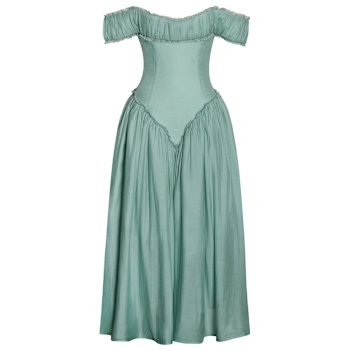 green corset dress midi Flourishing Meadow Corset Dress– Teuta Matoshi