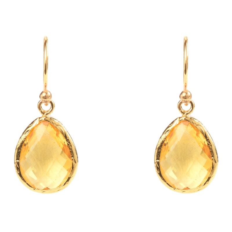 Thumbnail of Petite Drop Earrings Citrine Hydro Gold image