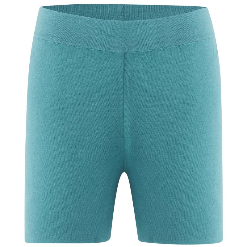 Thumbnail of 100% Cotton Elastic Waist Shorts - Turquoise image