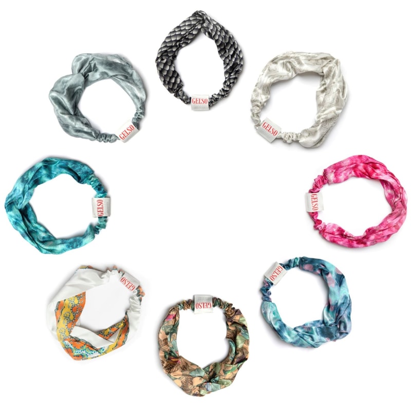 Thumbnail of 100% Silk Hairband -"Tropical" Print image