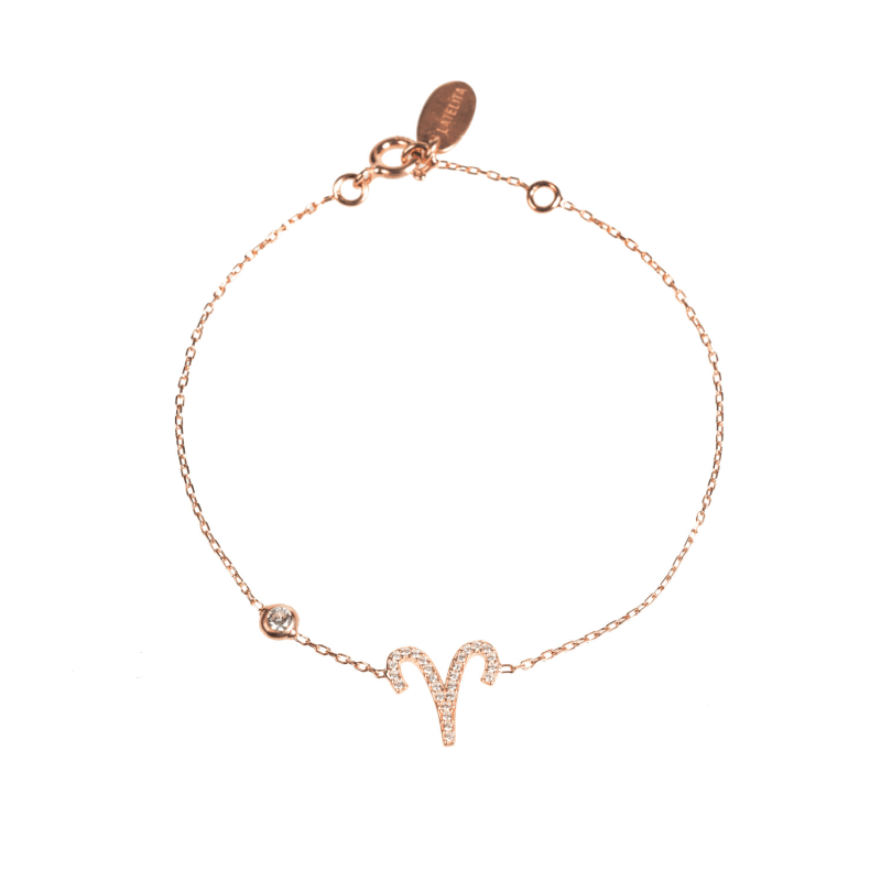 Thumbnail of Zodiac Horoscope Star Sign Bracelet Aries Rosegold image