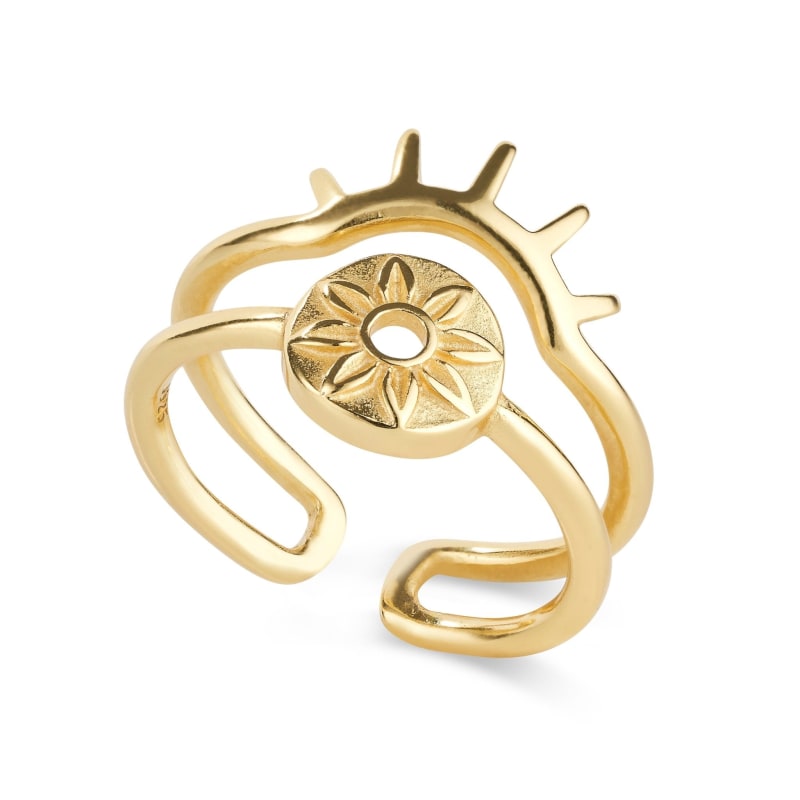 Dainty Gold Sun Ring by Elk Bloom Everyday Fine Jewellery