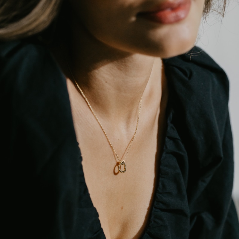 Thumbnail of 18K Gold Vermeil Knot Necklace image