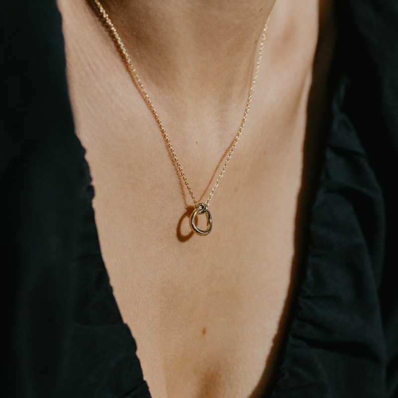 Thumbnail of 18K Gold Vermeil Knot Necklace image