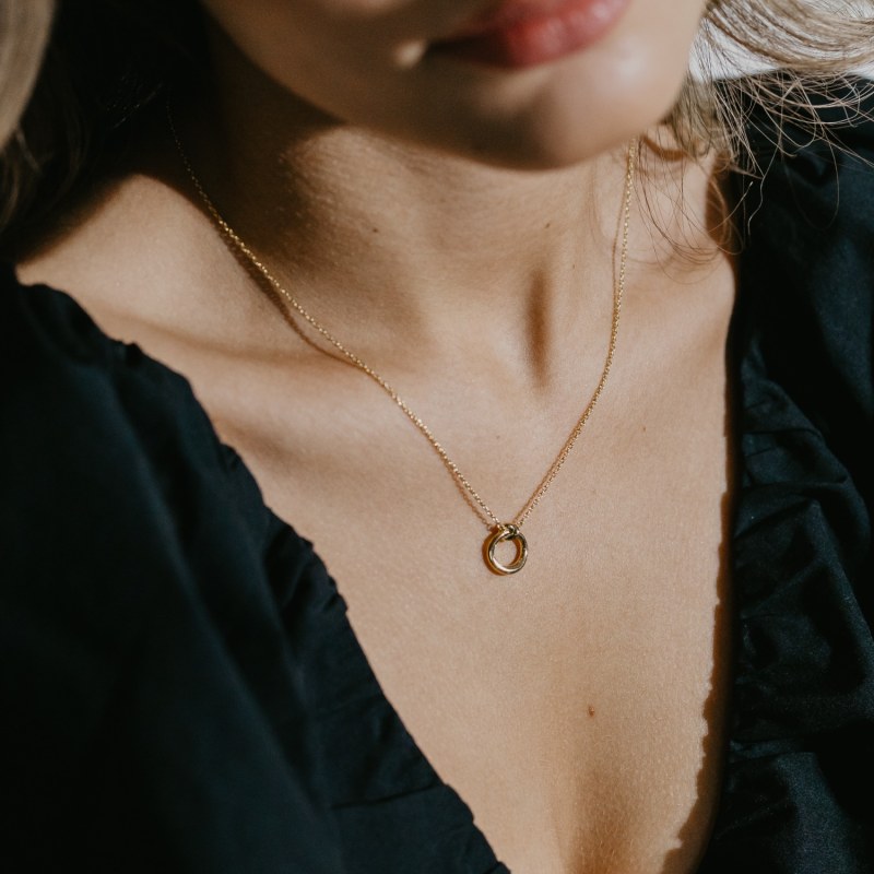 Thumbnail of 18K Gold Vermeil Knot Necklace image