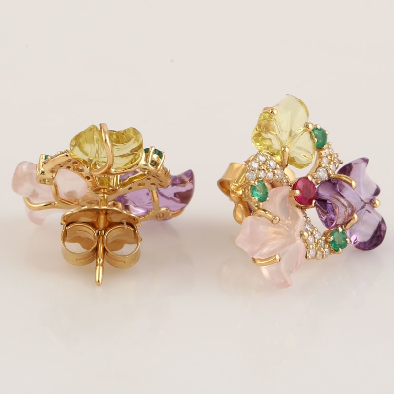 18k solid hot sale gold earrings