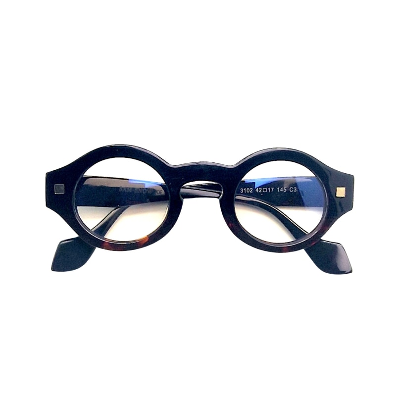 Thumbnail of 1950s Style Thick Rimmed Glasses in Black and Brown Tortoise Shell Acetate image