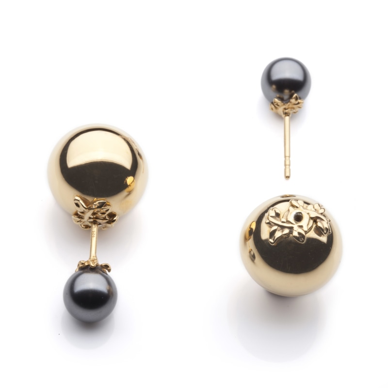 Thumbnail of Orb & Pearl Stud Earrings image