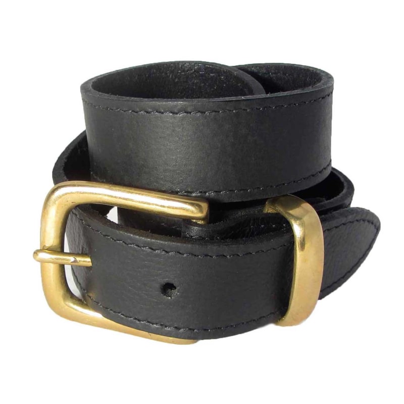 The Orion Black Belt Brass Buckle N Damus London Wolf Badger