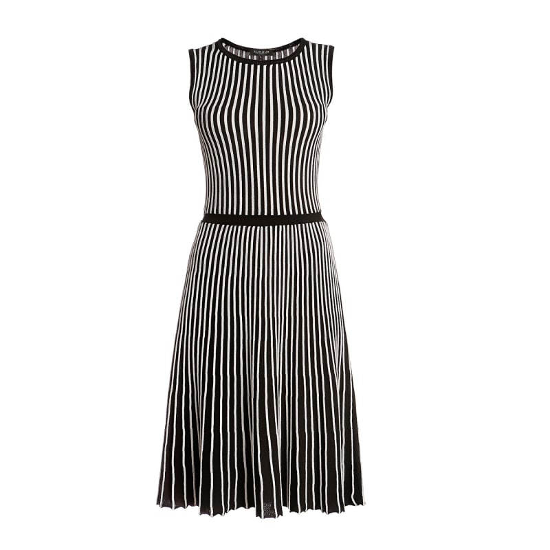 Sienna Striped Fit And Flare Dress Rumour London Wolf Badger