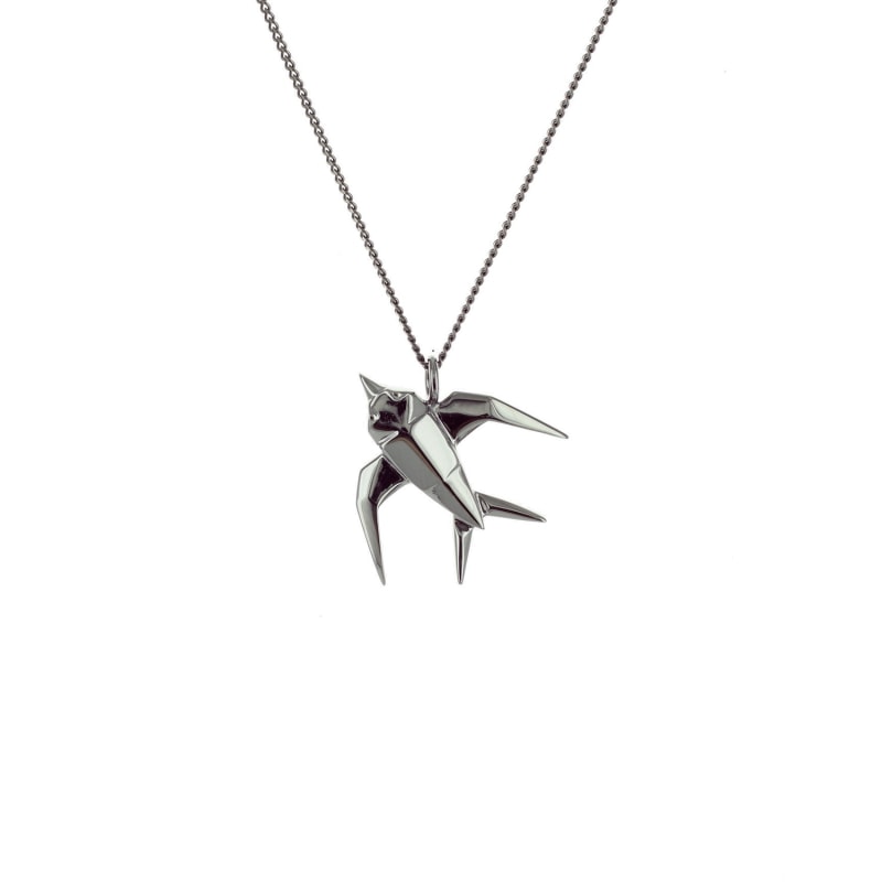 Thumbnail of Mini Swallow Necklace Gun Metal image