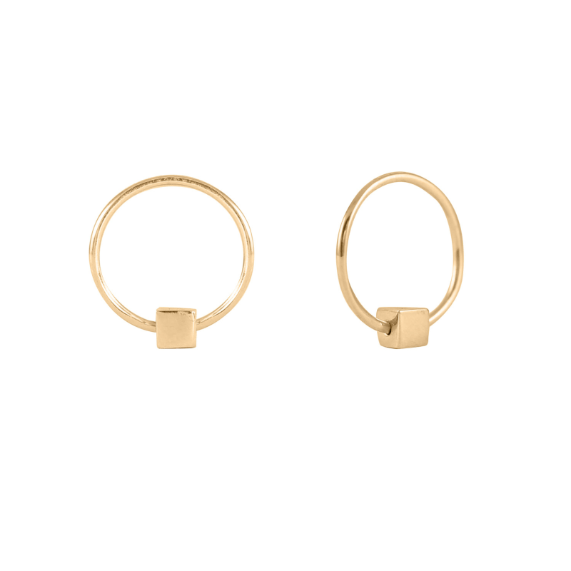 Cube & Hoop Earrings Mini | Lee Renee | Wolf & Badger