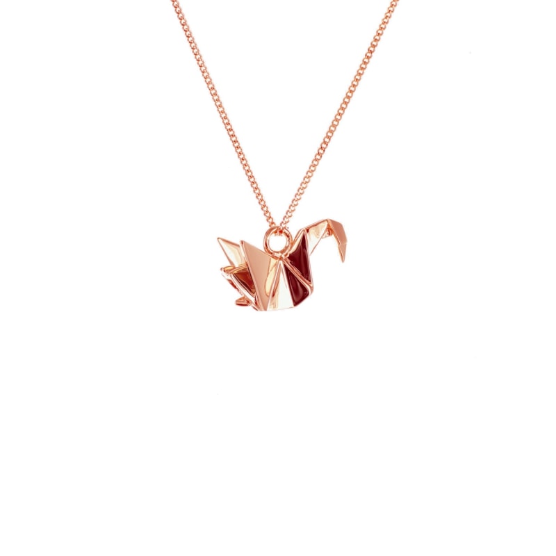 Thumbnail of Mini Swan Necklace Rose Gold image