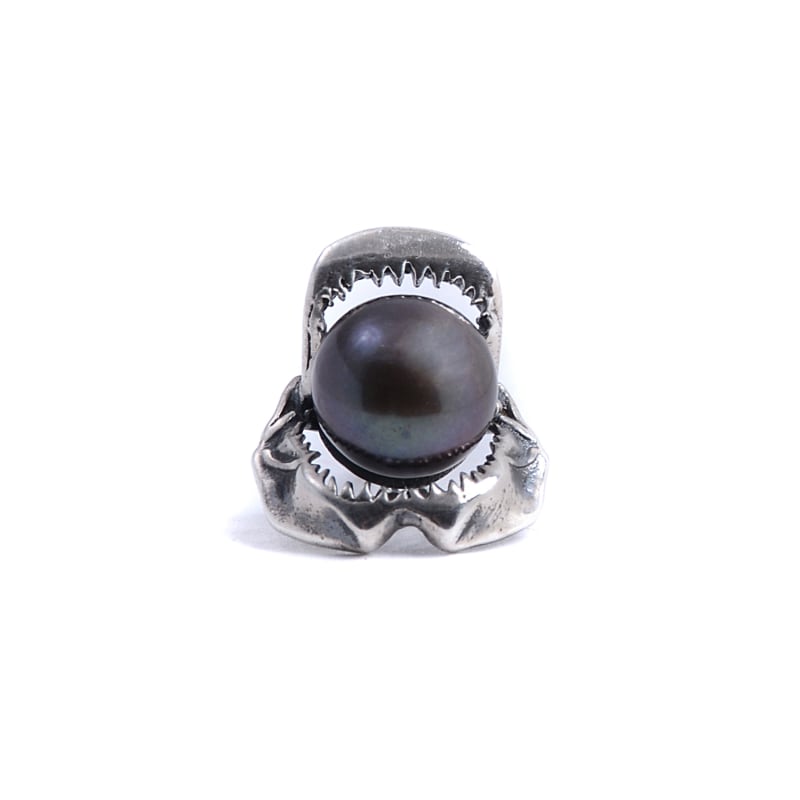 Thumbnail of Shark Jawbone Tie Pin Pearl & Silver image