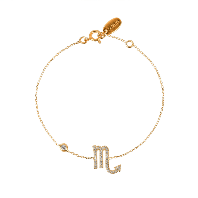 Zodiac Horoscope Star Sign Bracelet Scorpio Gold by LATELITA