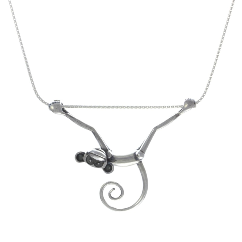 Thumbnail of Toy Monkey Necklace - Silver image