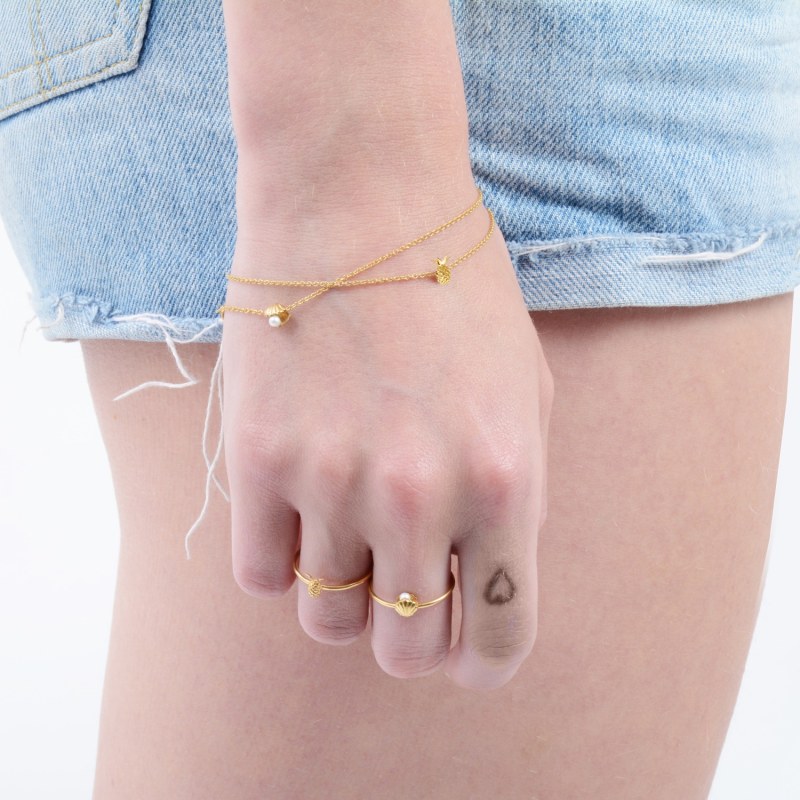 Pineapple bracelet gold discount