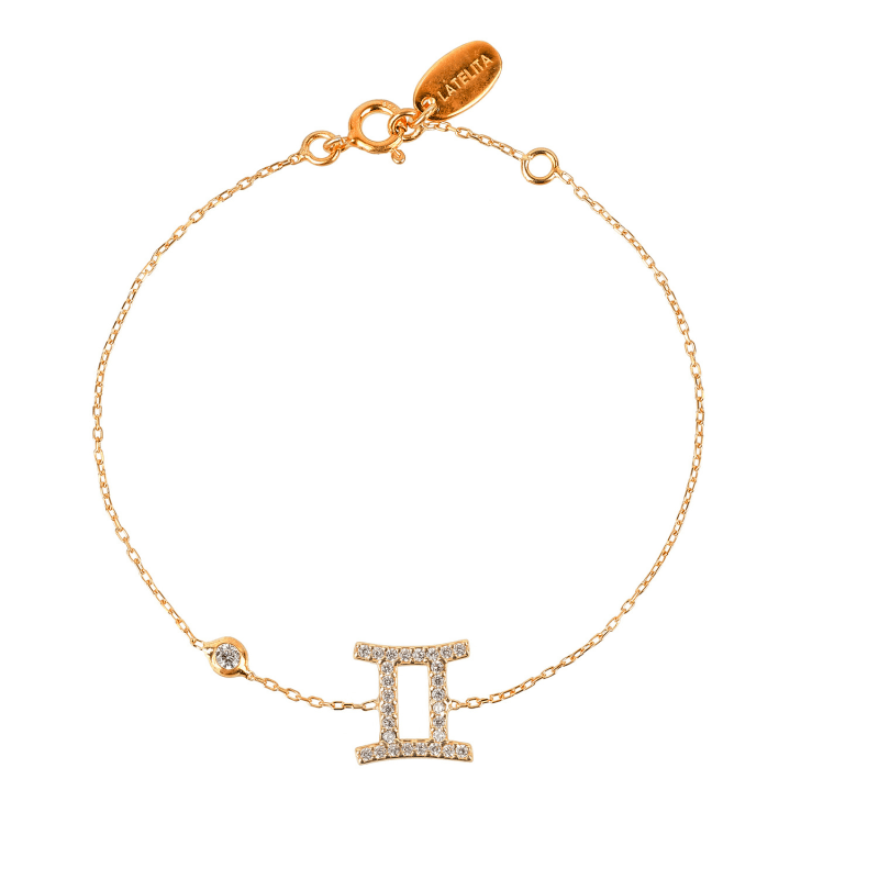 Thumbnail of Zodiac Horoscope Star Sign Bracelet Gemini Gold image