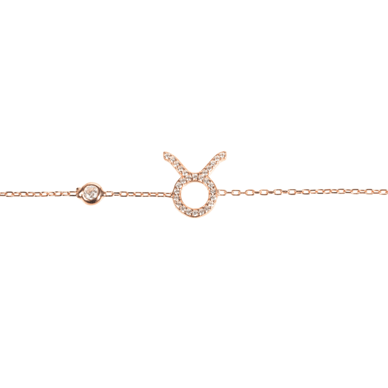 Thumbnail of Zodiac Horoscope Star Sign Bracelet Taurus Rose Gold image