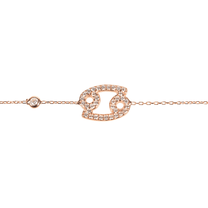 Thumbnail of Zodiac Horoscope Star Sign Bracelet Cancer Rosegold image