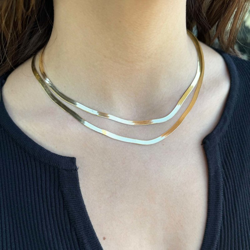Women s Gold 4Mm Herringbone Chain Necklace 770 Fine Jewelry