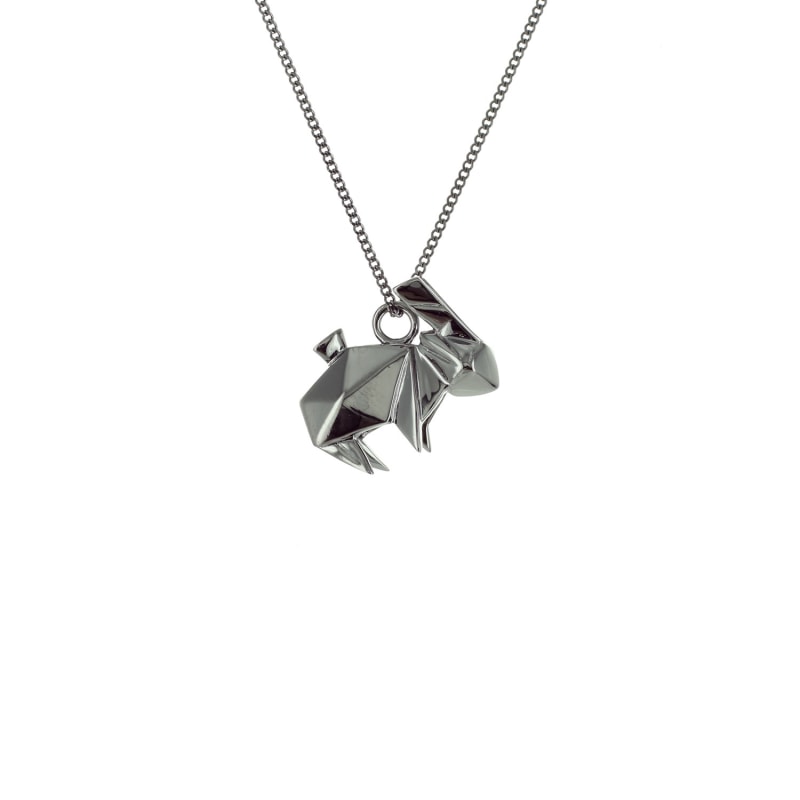 Thumbnail of Mini Rabbit Necklace Gun Metal image