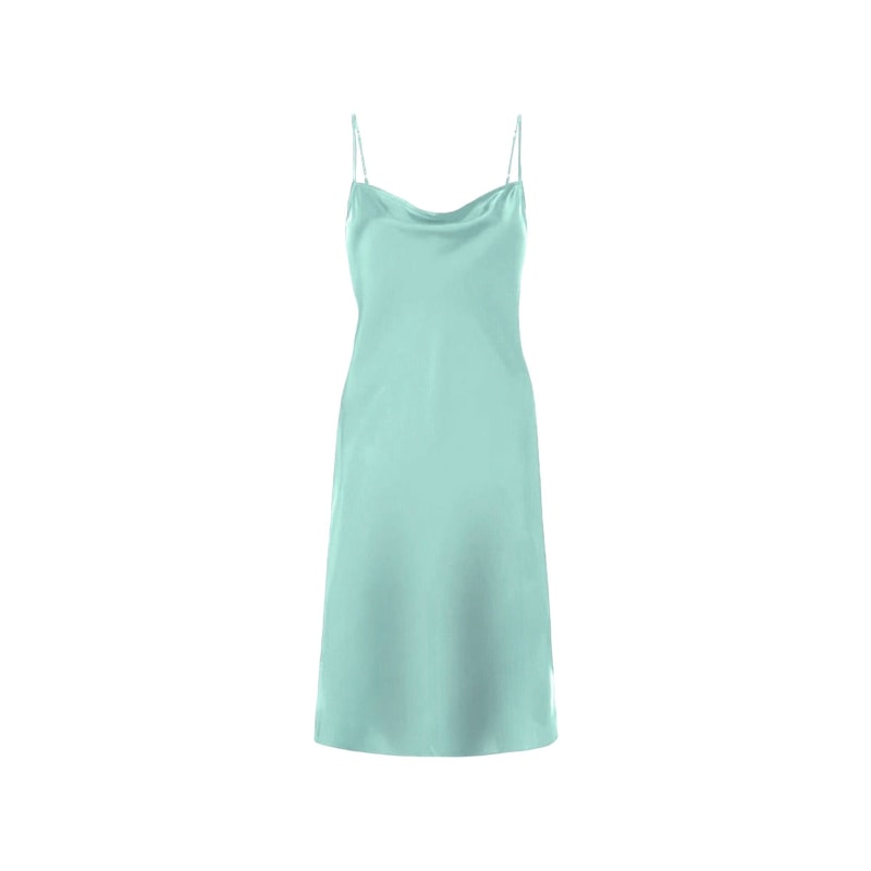 Silhouette Silk Cowl Slip Dress Mint - Sea Green by Anaphe