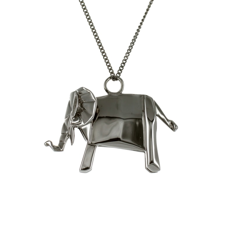 Thumbnail of Elephant Necklace Sterling Silver Gun Metal image