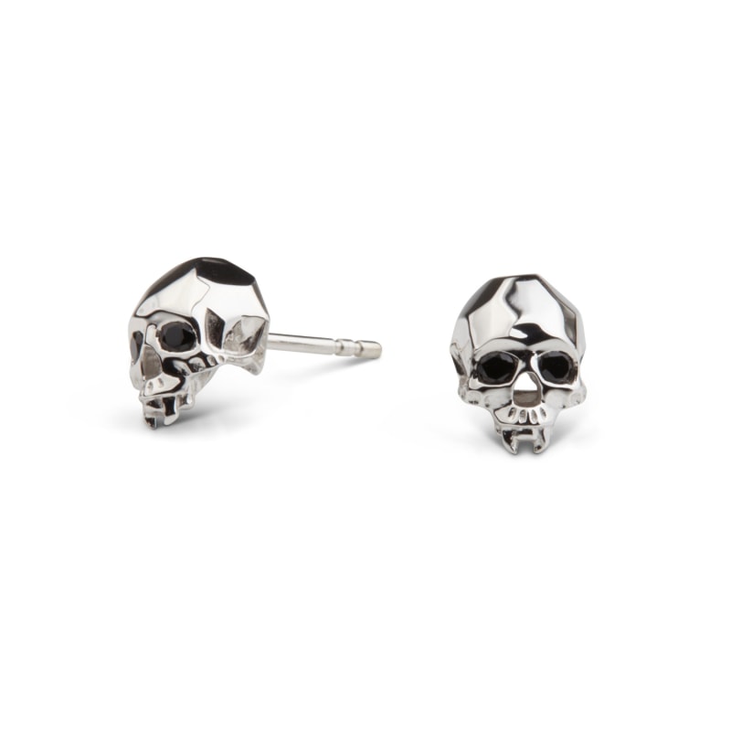 Thumbnail of Vampire Skull Stud Earrings Silver image