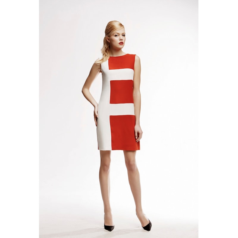 Thumbnail of Marie Striped Silk Sleeveless Dress image