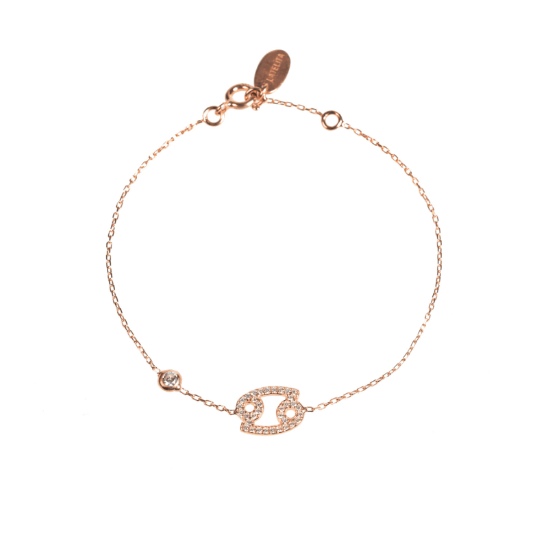 Thumbnail of Zodiac Horoscope Star Sign Bracelet Cancer Rosegold image