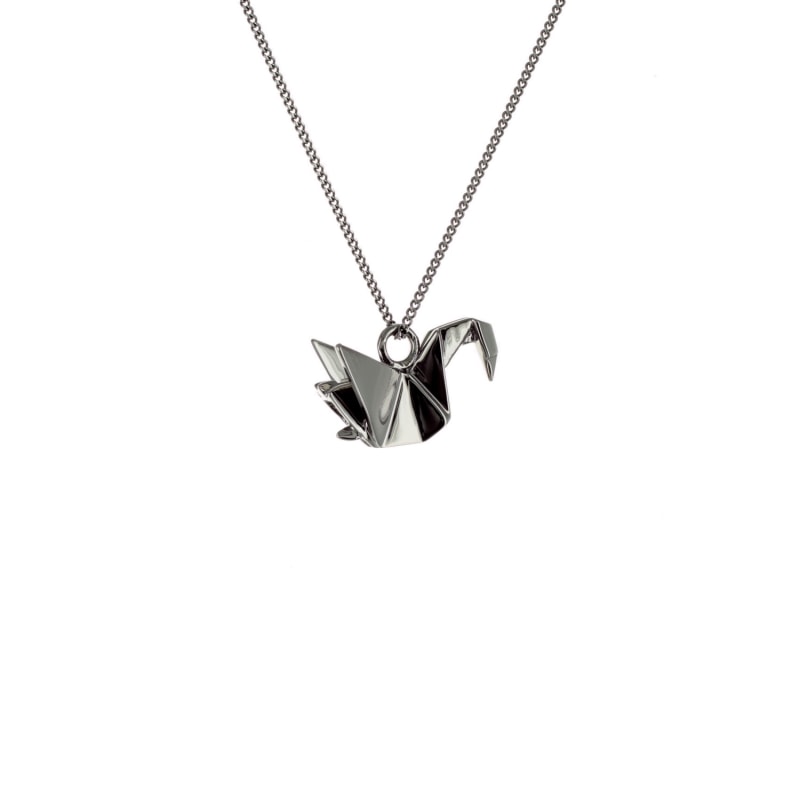 Thumbnail of Mini Swan Necklace Gun Metal image