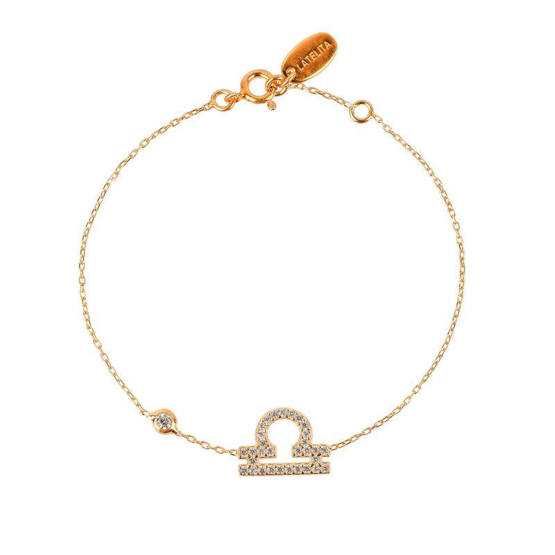 Thumbnail of Zodiac Horoscope Star Sign Bracelet Libra Gold image