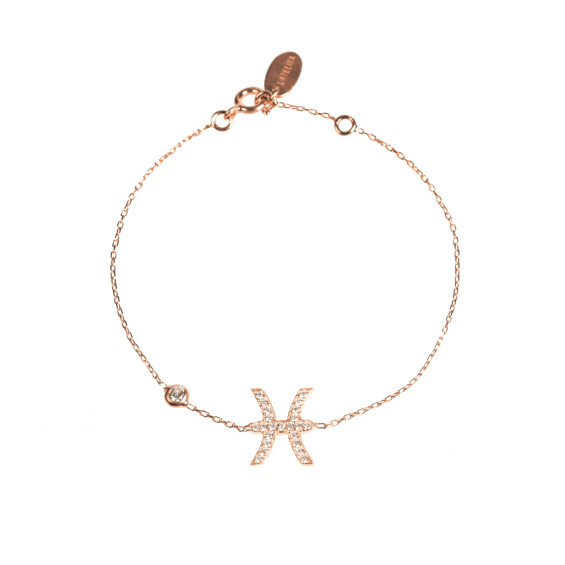 Thumbnail of Zodiac Horoscope Star Sign Bracelet Pisces Rosegold image