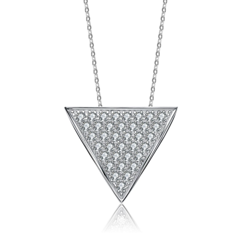 Upside down outlet triangle necklace