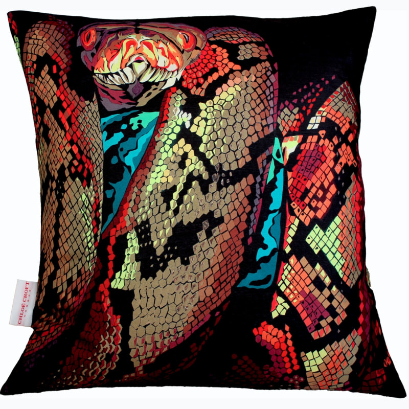 Thumbnail of Snake Portrait Cushion image