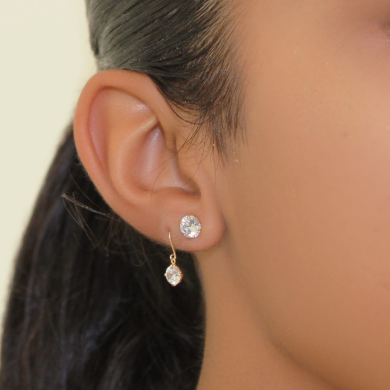 9ct gold cubic zirconia stud earrings cheap