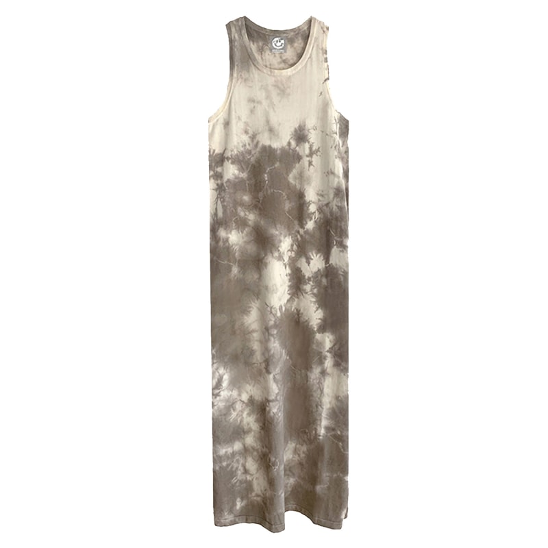 Thumbnail of Cotton Cashmere Tie Dye Maxi Dress - Brown image