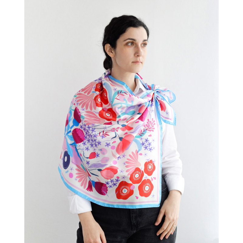 Thumbnail of A Special Delivery Medium Silk Scarf image
